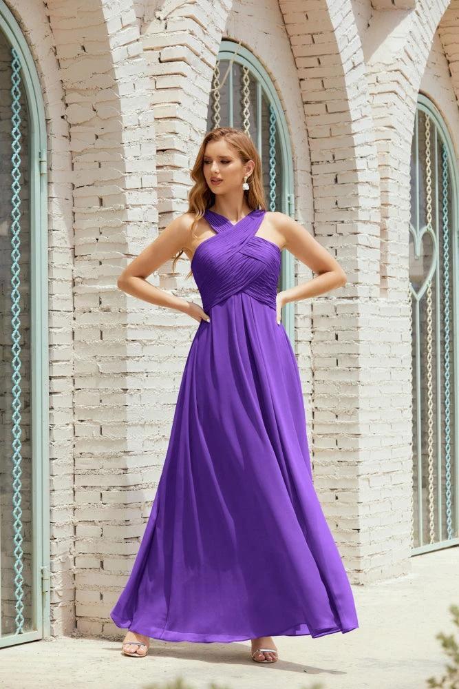 Halter Bridesmaid Dresses Formal Cocktail Prom Gown 28015 by numbersea