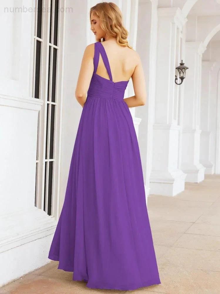 ZapDress One Shoulder Bridesmaid Dresses Long Maxi Formal Evening Party Prom Gowns 28061 (ZD17044)