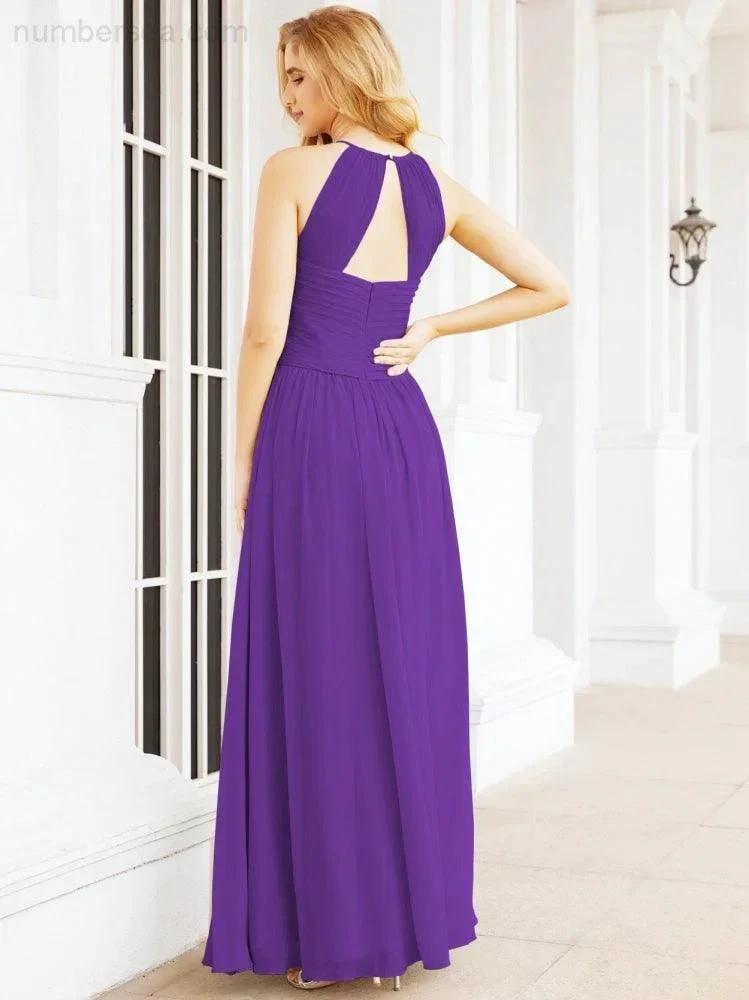 ZapDress Sleeveless Bridesmaid Dresses Long Prom Gown Zipper with Keyhole Back 28056 (ZD17040)