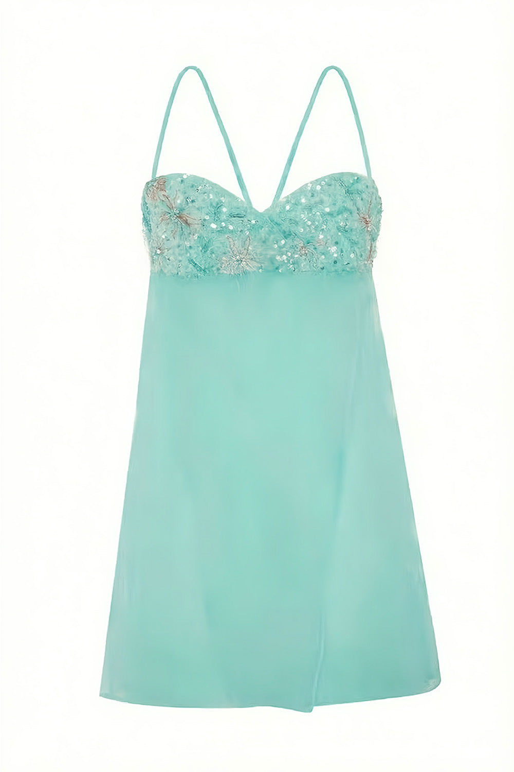 Cute A Line Spaghetti Straps Light Yellow Short Homecoming Dress with Embroidery