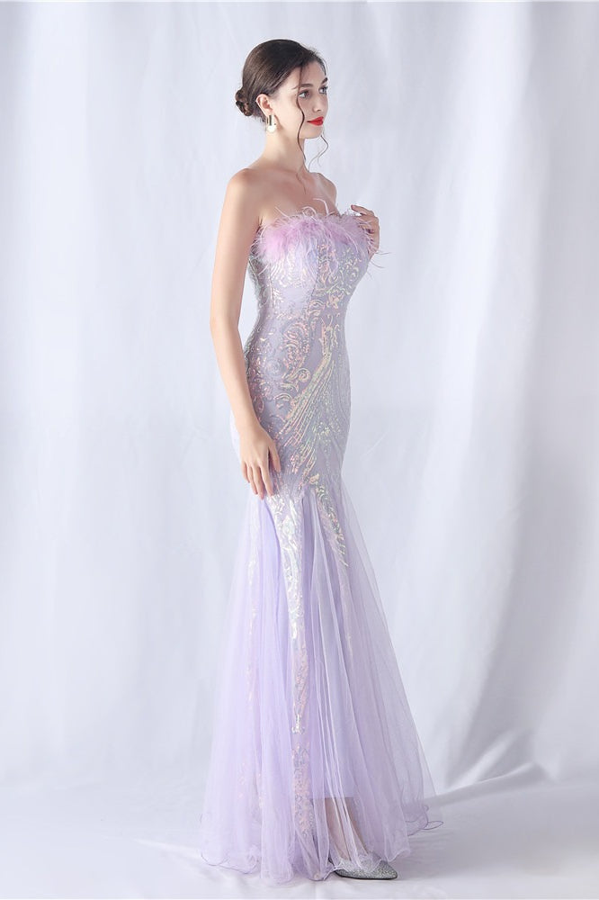 Ostrich Feather Sequin Dress with Relaxed Fit and Seasonal Wardrobe Essential