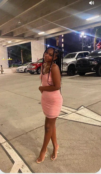 Pink Sleeveless Spaghetti Straps Dress Sexy Pink Homecoming Dress (ZD12444)