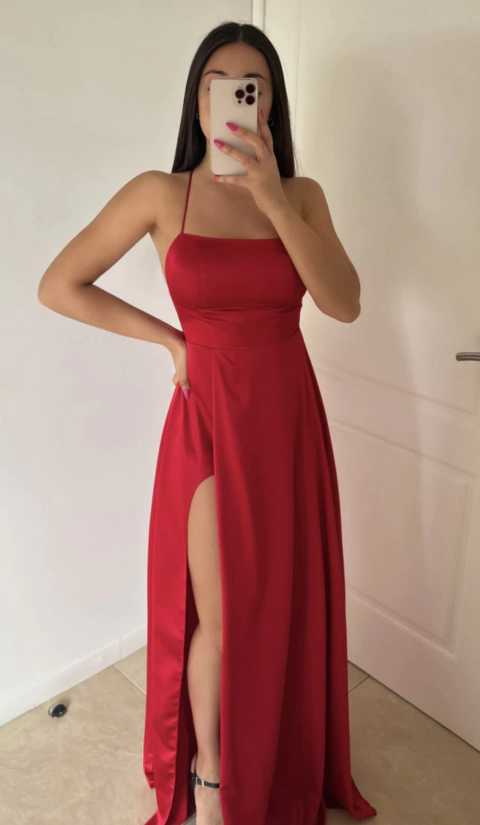 Sexy Purple Long Prom Dress Party Dress With Split