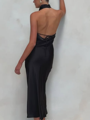 Elegant Fuchsia Tea-length Party Dress, Cocktail Dress - View 3 | VelvetHem