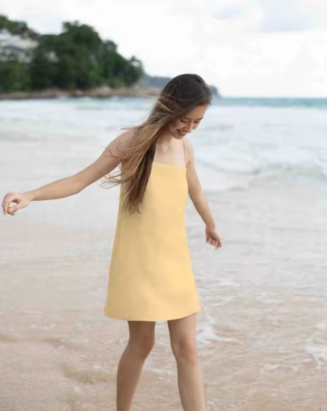 Palmira Effortless Cotton Linen Summer Dress with Thin Straps Chic Silhouette Collection