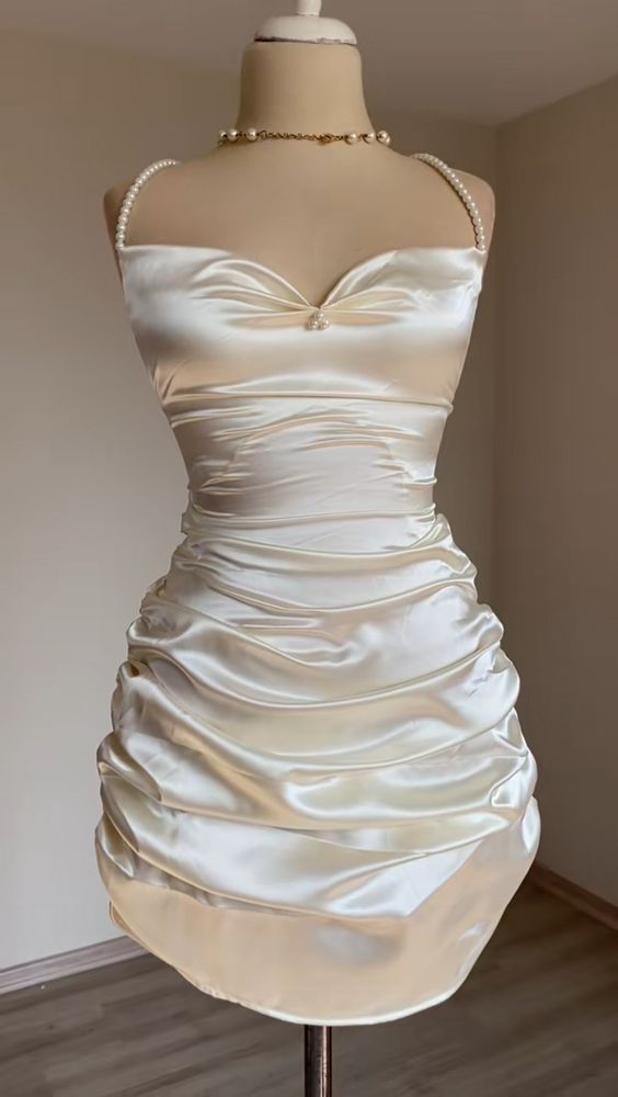 Satin Dress Women's Satin Bridal Dresses Party Bridesmaid Dresses Prom Dress Short Formal Dress fg6436 - VelvetHem