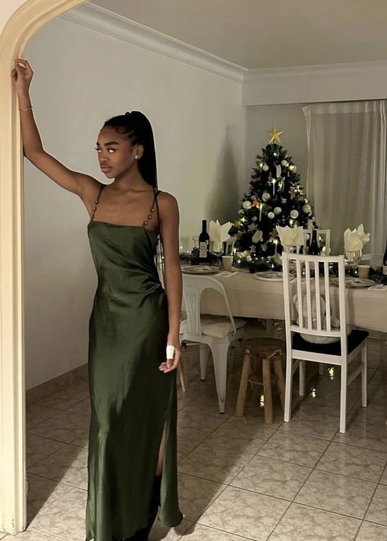 Spaghetti Straps Satin Long Evening Prom Dresses fg6722 - VelvetHem