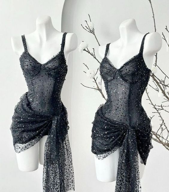 Sexy Straps Mini Tulle Homecoming Dress fg6185 - VelvetHem