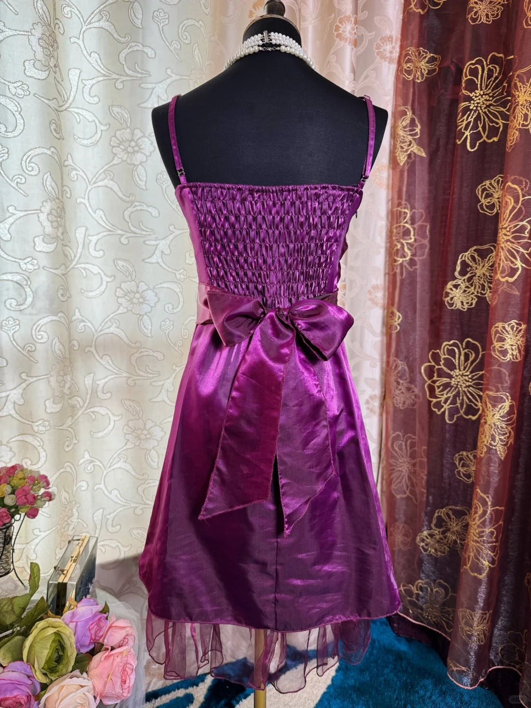 Purple Birthday Outfit Short Evening Dress Short Party Dress Vintage Homecoming Dress