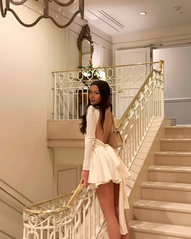 White mini dress for women sexy party dress Homecoming Dress fg6012 - View 4 | VelvetHem