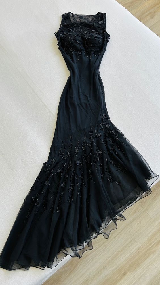 Vintage Tulle Long Prom Dress Evening Dress New Formal Prom Gowns fg6465 - VelvetHem