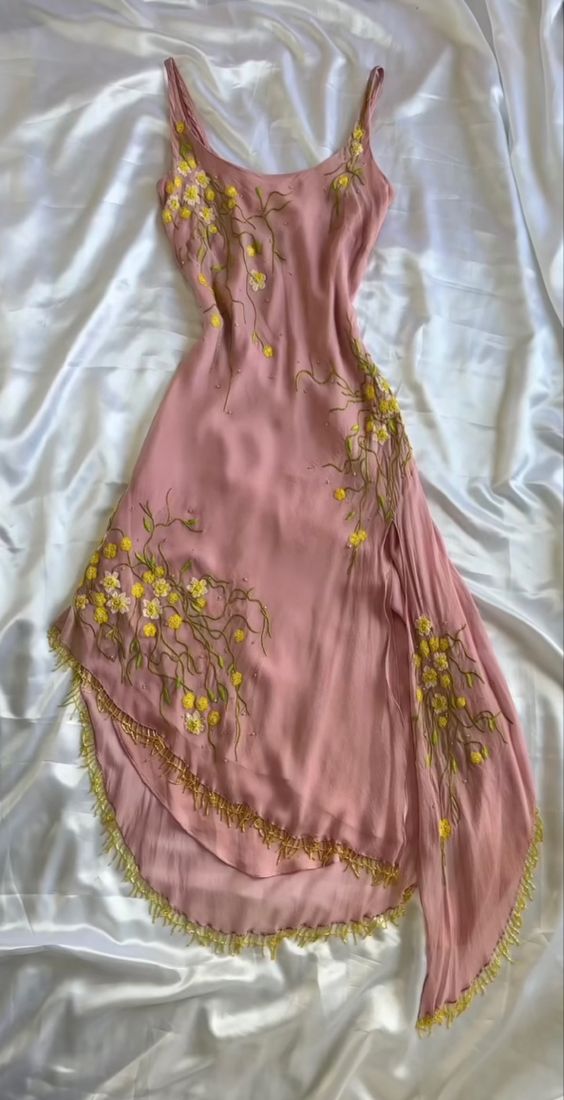 Pink Embroidery Party Dress Vintage Prom Dress Evening Dress New Formal Gowns fg6467 - VelvetHem