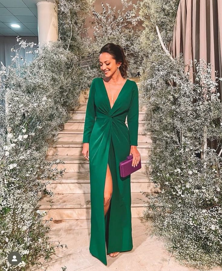 Elegant Green Evening Dresses Prom Formal Dress for Women - VelvetHem