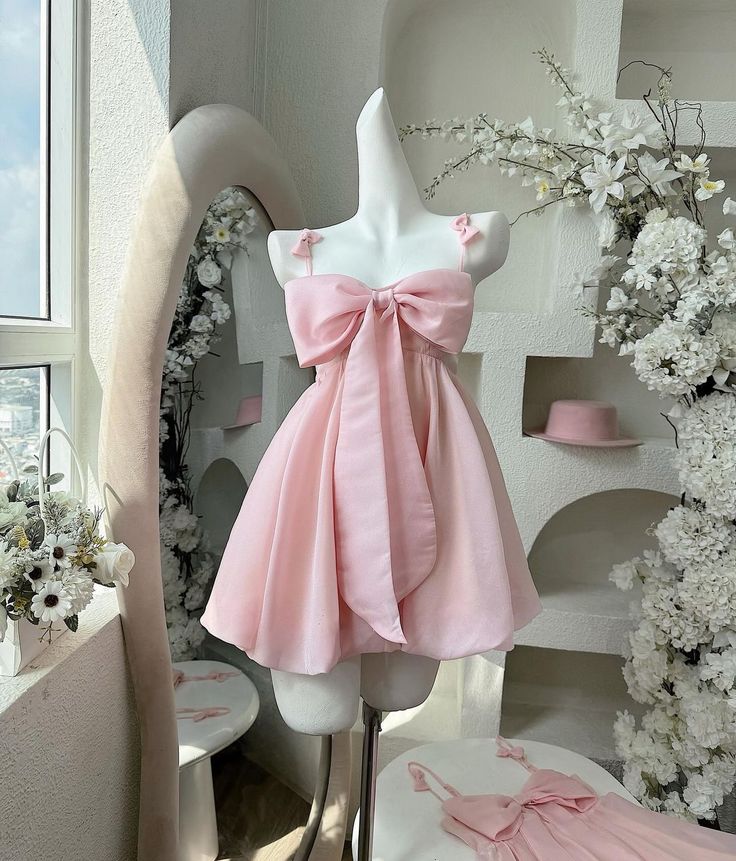 Pink Cocktail Dress Short Party Dress Homecoming Dress - View 4 | VelvetHem