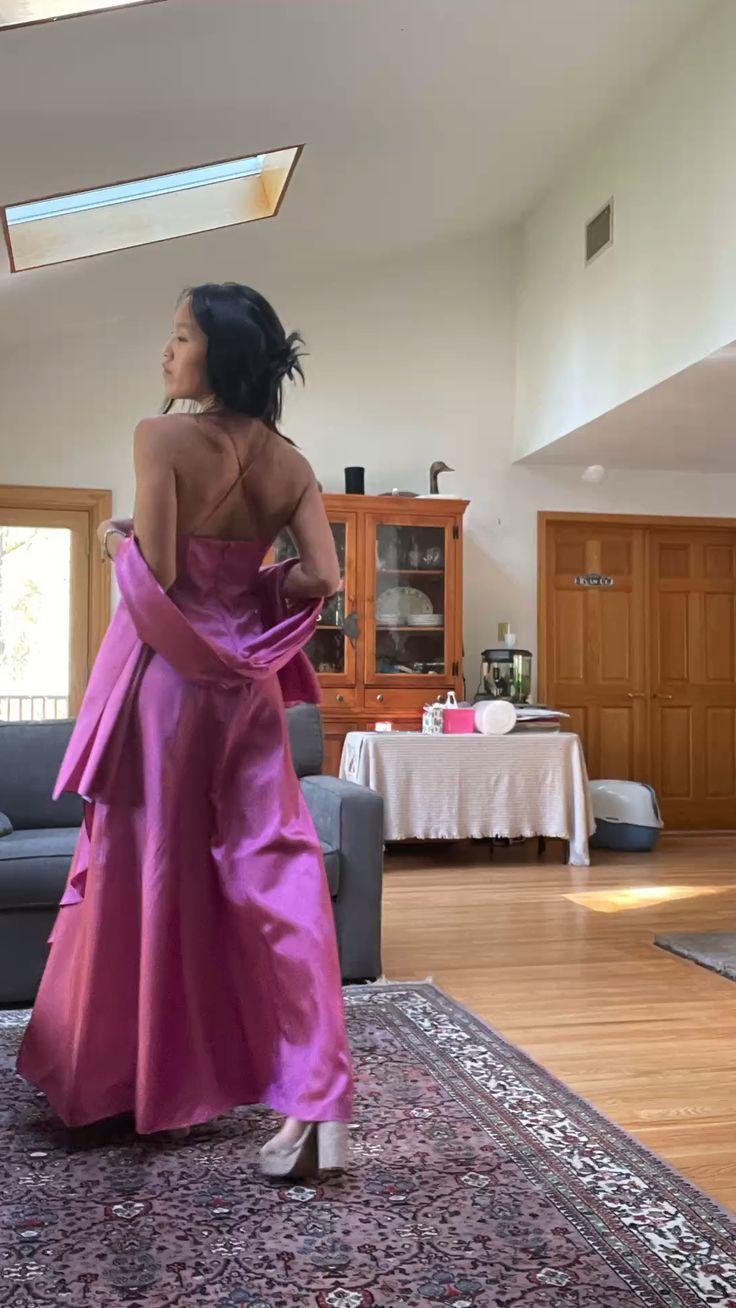 Gorgeous Pink A Line Beaded Prom Dress Long Evening Gown fg7156 - View 5 | VelvetHem