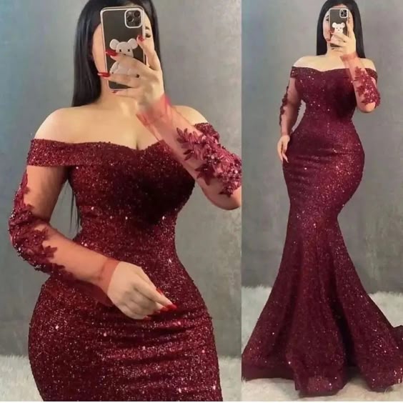 Sexy Sequin Mermaid Evening Dress fg6630 - VelvetHem