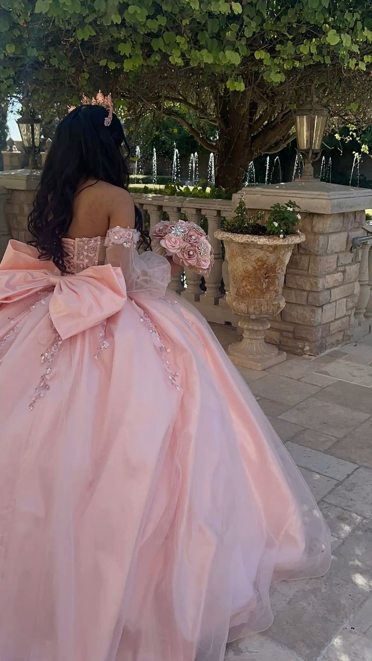 Appliques Tulle Quinceanera Dress Ball Gown,Sweet 16 Dress fg6477 - View 3 | VelvetHem