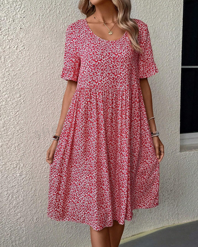 Elena Statement Floral Midi Dress Everyday Luxe Edit
