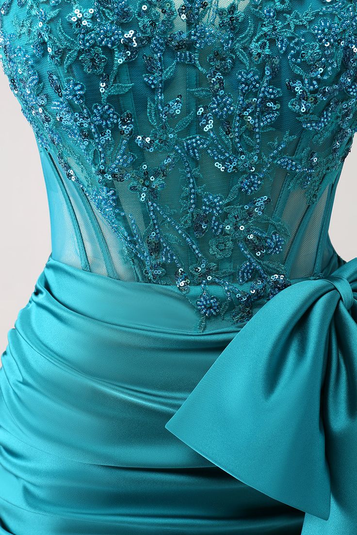 Tight Strapless Pleated Short Homecoming Dress with Bow fg6263 - View 3 | VelvetHem