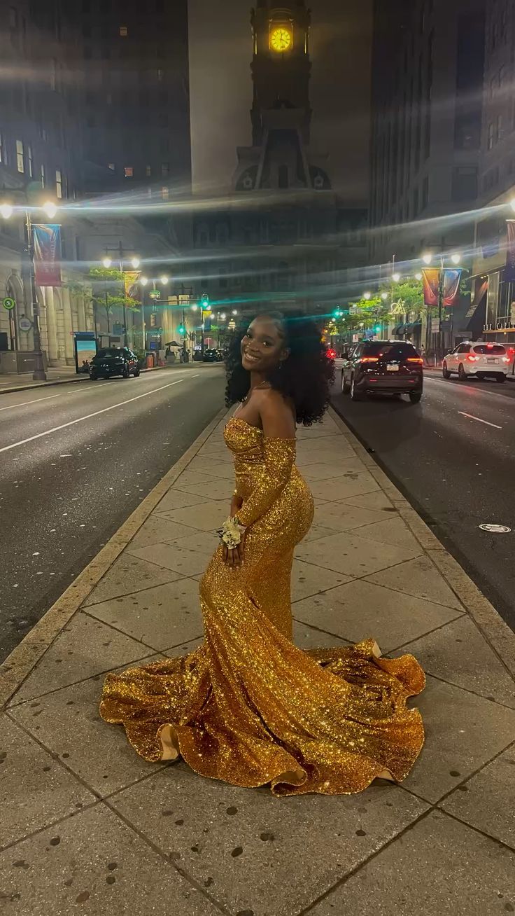 Glittering sequins mermaid prom dress glittering evening dress fg6590 - View 2 | VelvetHem