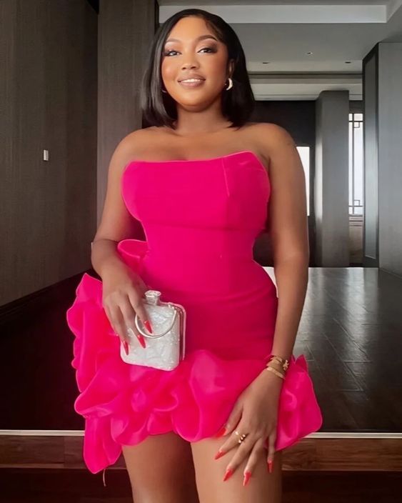 Hot Pink Short Party Gown Homecoming Dresses fg6330 - View 2 | VelvetHem