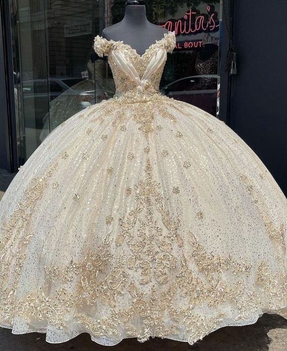 Glittering Quinceanera Dresses Lace Princess Dress Birthday Party Gowns Ball Gowns fg6576 - View 2 | VelvetHem
