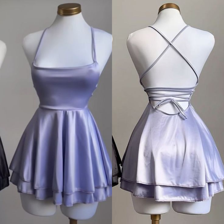 Short Prom Dresses Lilac Sleeveless Elegant Mini Dress fg6118 - VelvetHem