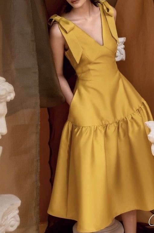 Straps V Neck Ruffles Prom Dress Simple Formal Dresses Elegant Party Dress fg6114 - View 2 | VelvetHem