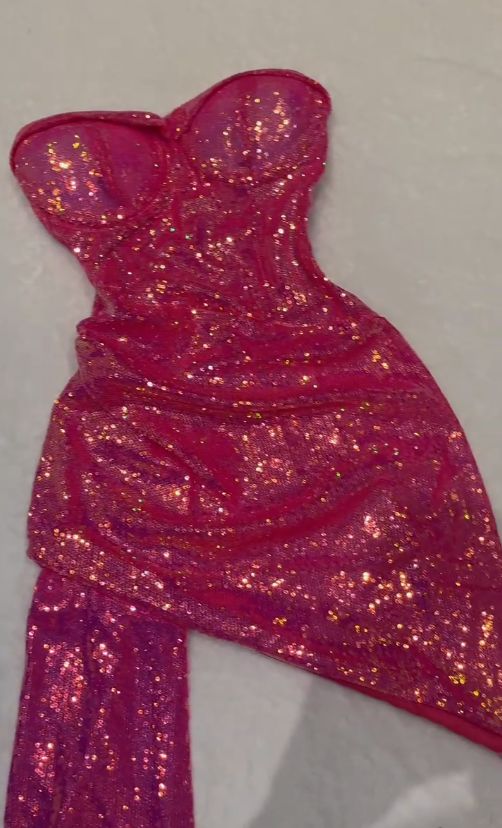 Sequins Evening Dress Mini Hoco Dress Birthday Outfits fg6402 - View 2 | VelvetHem
