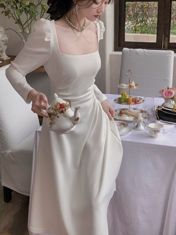 Fashion Long Sleeve Party Dress A Line New Fashion Evening Dress fg6068 - View 2 | VelvetHem