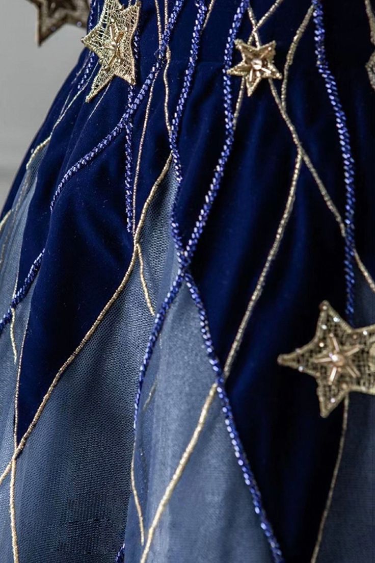 Spaghetti Strap Long Prom Dress with Star, Evening Party Dress fg6247 - View 4 | VelvetHem