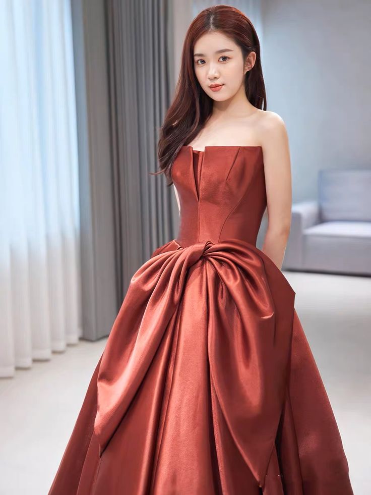 Evening Dress, Chic Party Dress, Strapless Prom Dress,satin Formal Dress,custom Made fg6752 - View 5 | VelvetHem