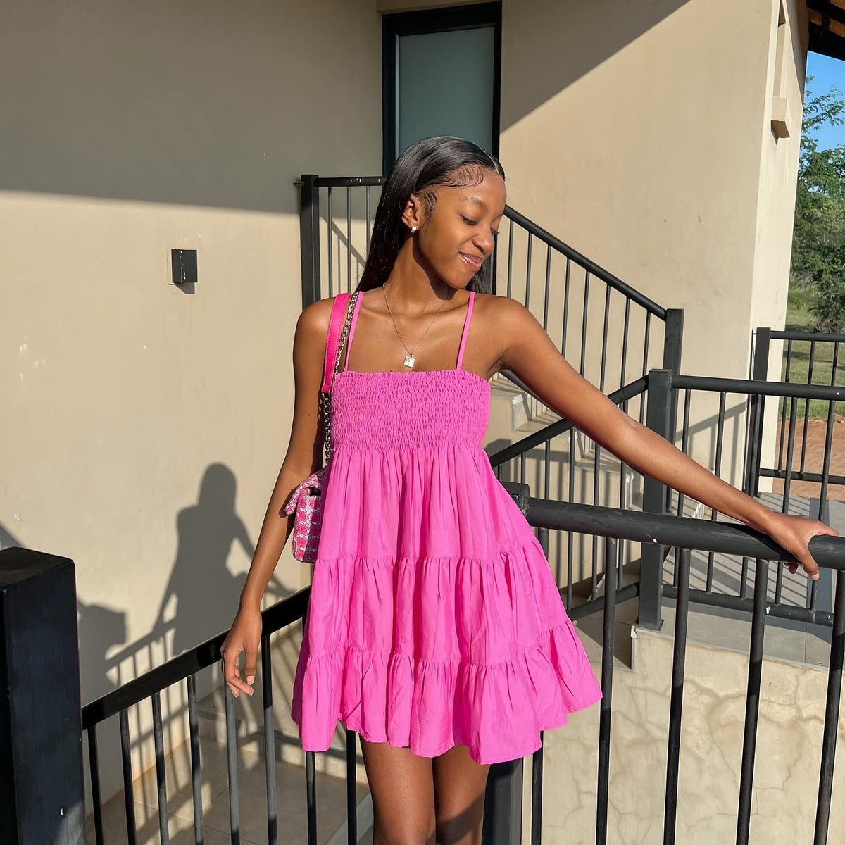 Casual Pink Short Homecoming Dress,Pink Party Dress - VelvetHem
