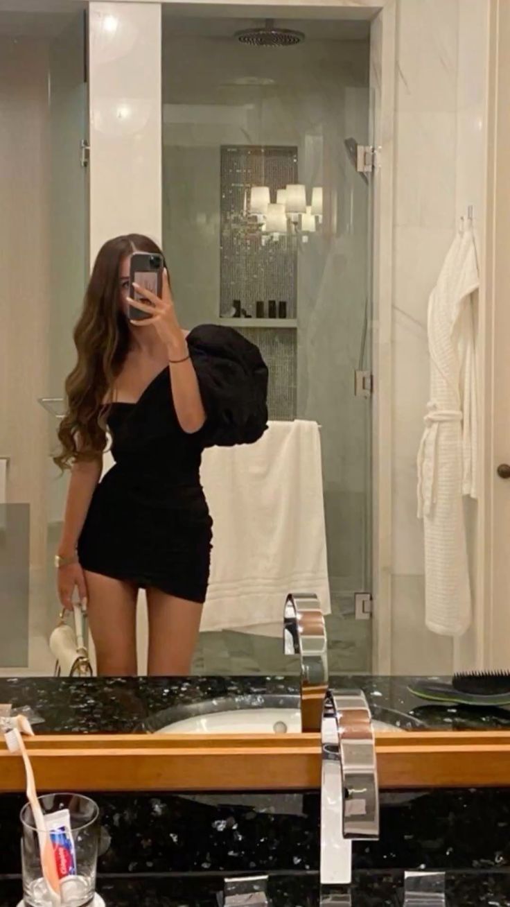 One Shoulder Black Tight Homecoming Dress fg6553 - VelvetHem