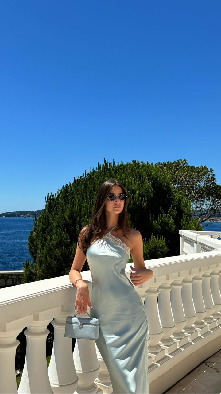 Light Blue Halter Mermaid Party Dress, Sexy Evening Dress fg6568 - VelvetHem