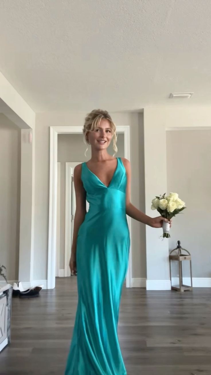 Sexy V Neck Sleeveless Evening Dress Long Prom Dresses Online fg6680 - VelvetHem