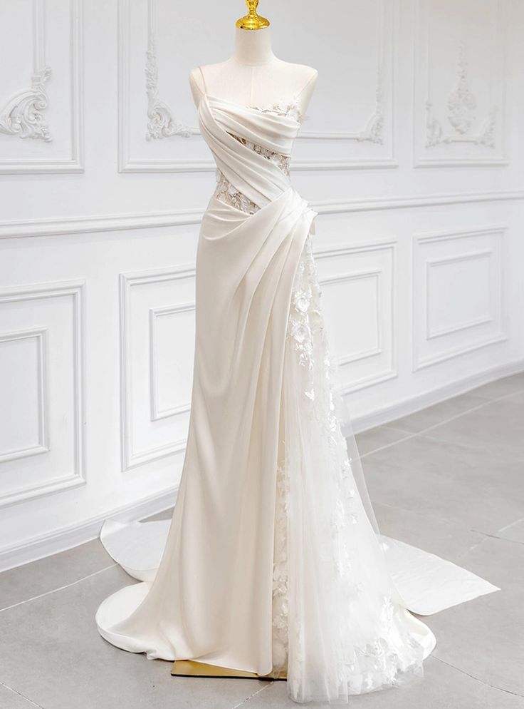 A Line White Birthday Party Dress Lace Wedding Dress fg7279 - View 5 | VelvetHem