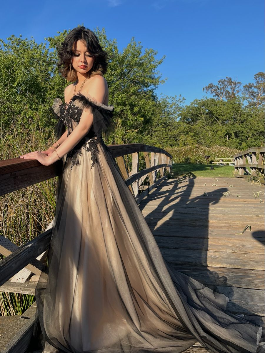 Off The Shoulder A Line Long Prom Dresses Tulle Evening Party Gown fg6219 - VelvetHem