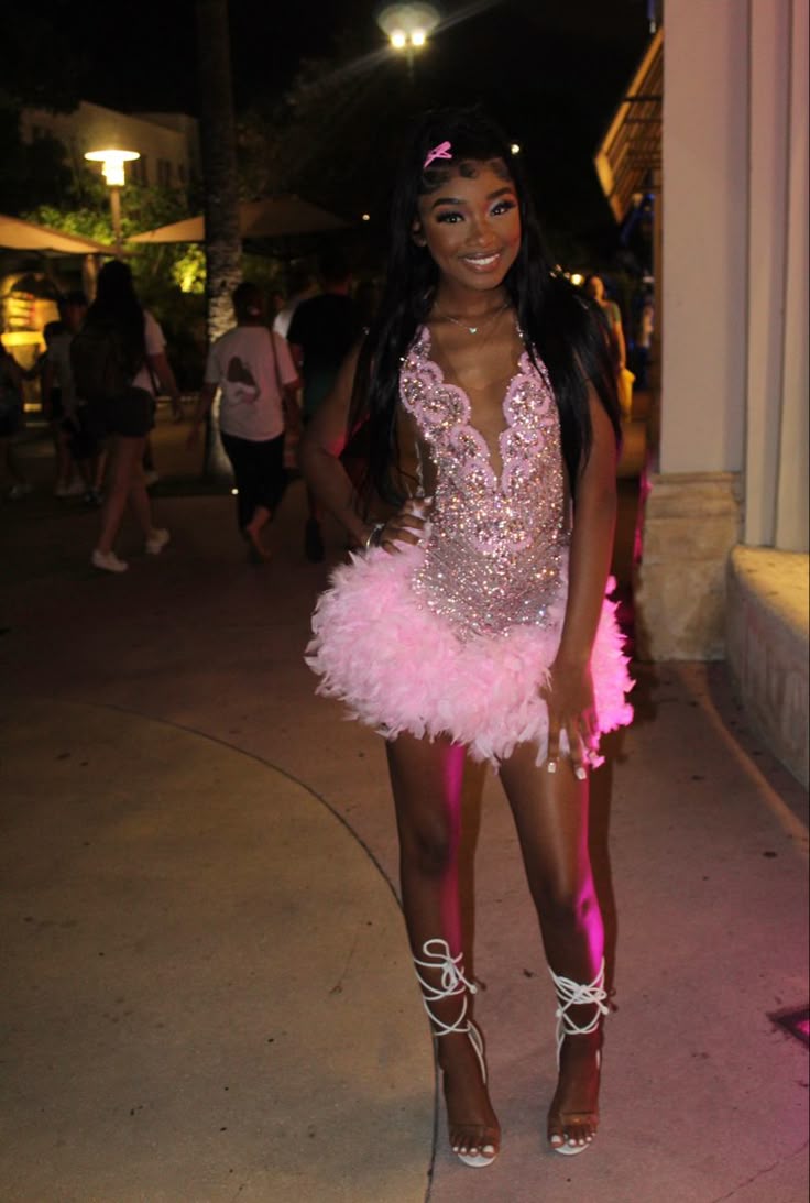 Pink Sexy Beaded Homecoming Dress Short Party Dress - View 2 | VelvetHem