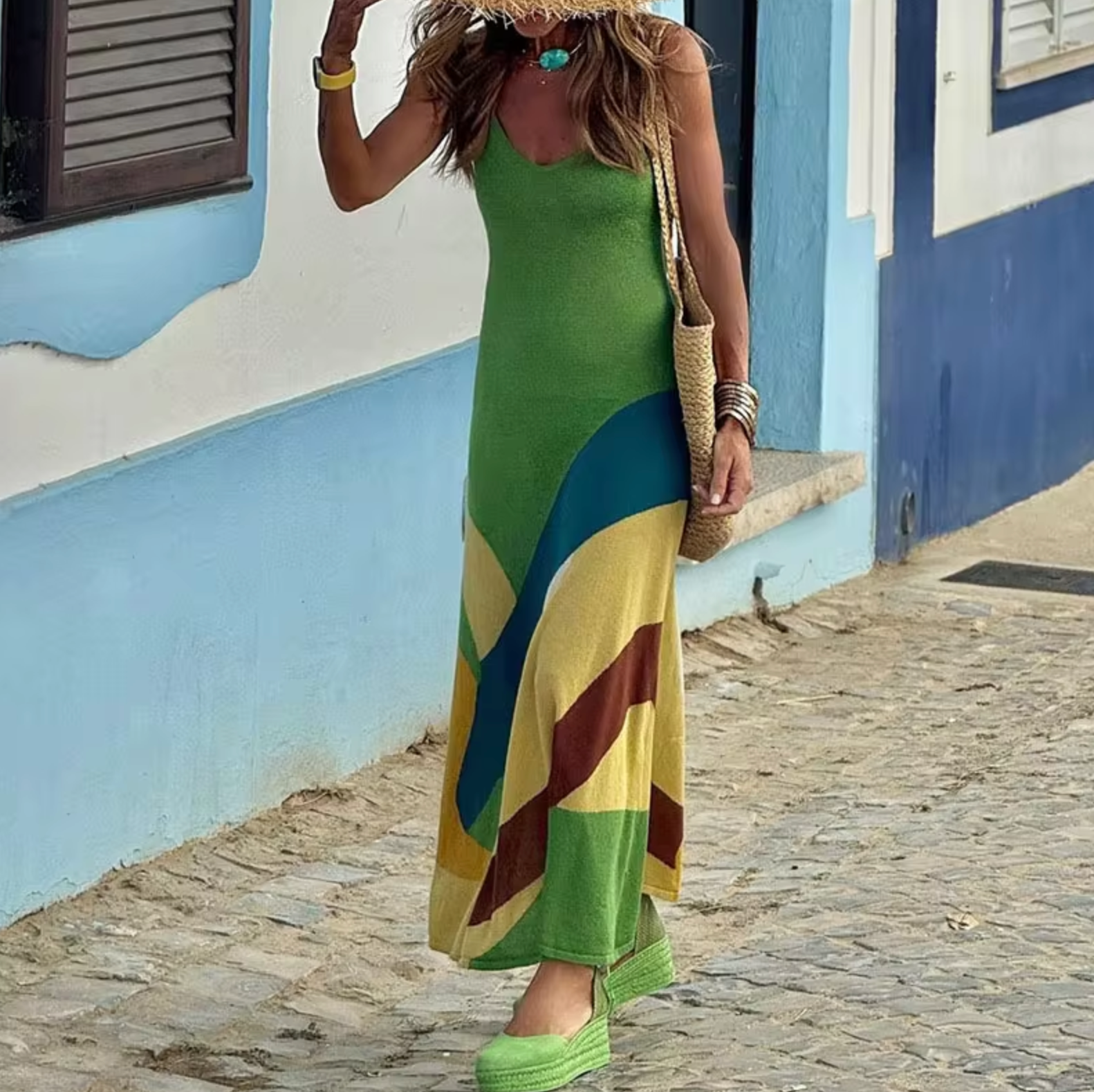 Sibilla Luxe Vibrant Figure Flattering Maxi Dress Evening Wear Edit