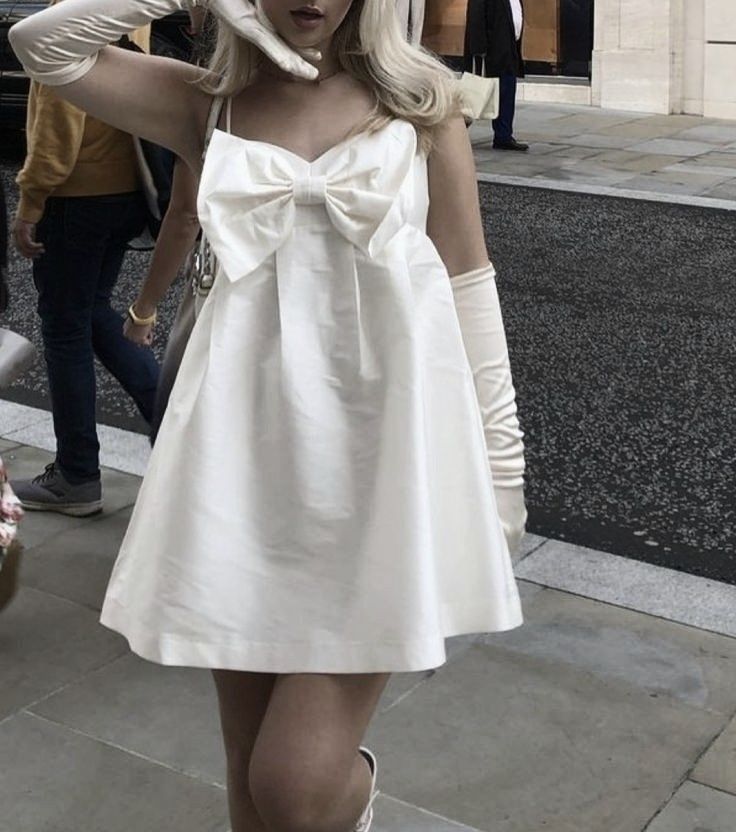 White Homecoming Dress Short Party Dress - View 2 | VelvetHem
