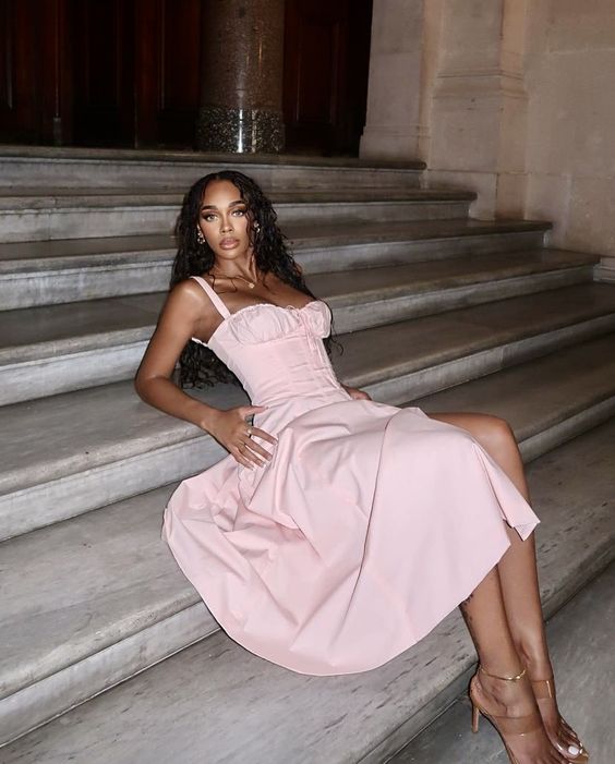 Princess A Line Pink Prom Evening Party Dress - VelvetHem