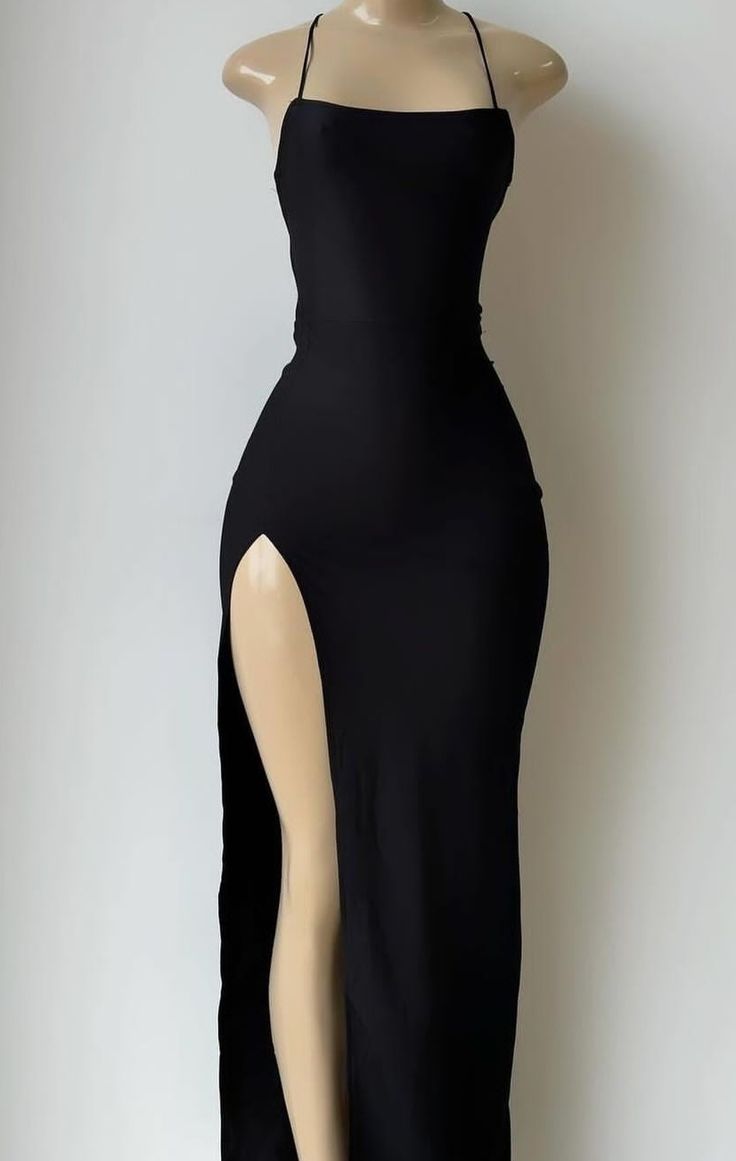 Elegant Black Prom Dresses, Fashion Party Dress With Slit fg6448 - VelvetHem