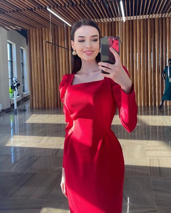 Red Prom Gowns Lady Fashion Party Dress - View 2 | VelvetHem