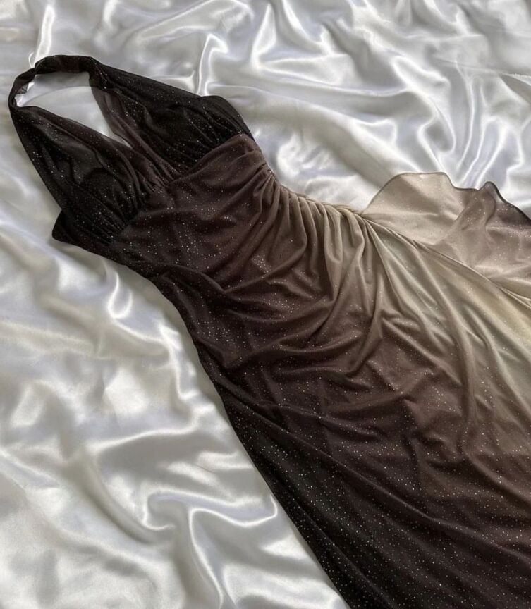 Shiny Long Prom Dress Formal Dress Halter Evening Dress fg6218 - VelvetHem