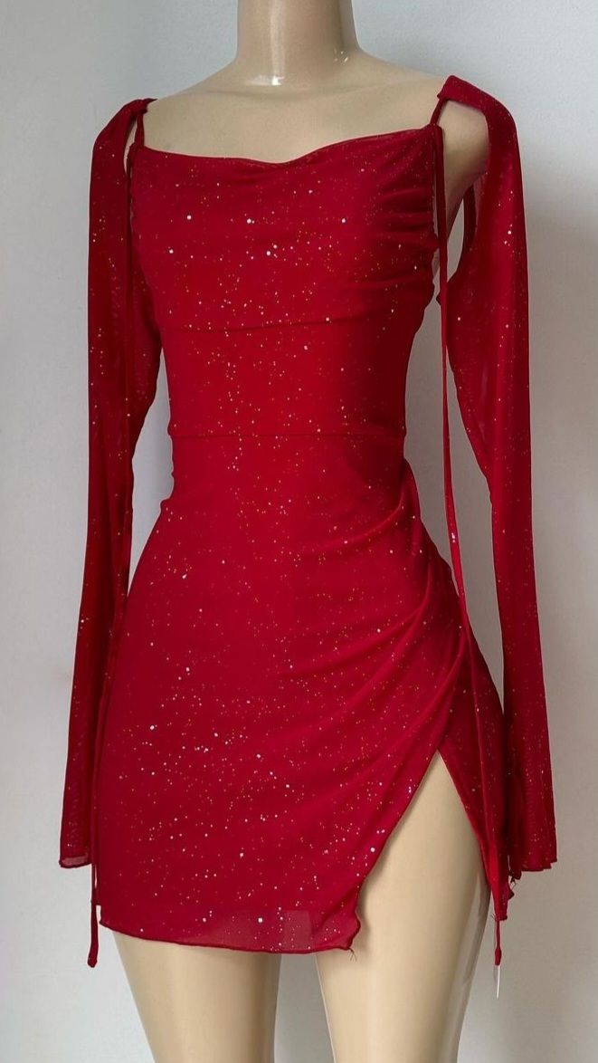 Red Shinny Short Prom Dresses, Short Formal Homecoming Dresses fg6286 - VelvetHem