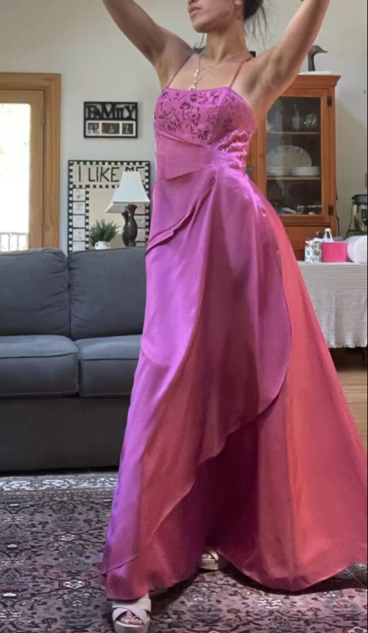 Gorgeous Pink A Line Beaded Prom Dress Long Evening Gown fg7156 - View 4 | VelvetHem