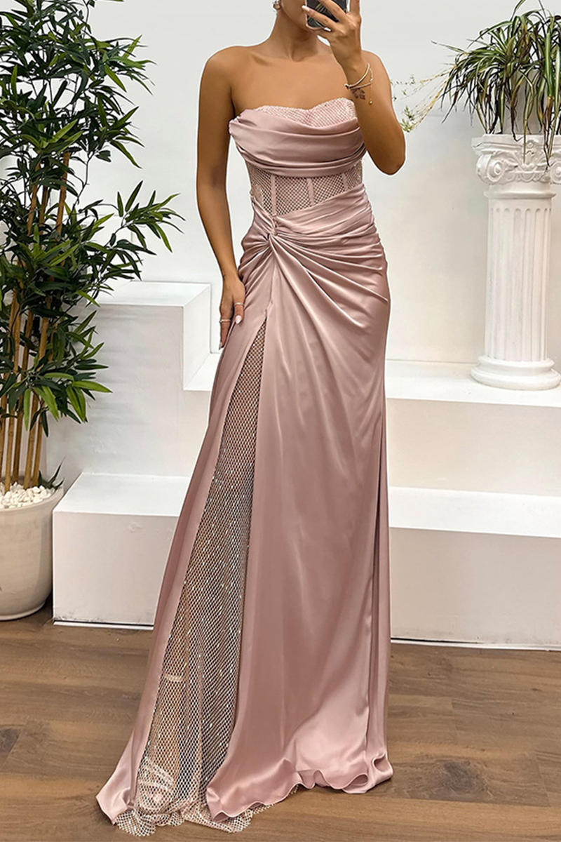 Sexy Prom Ruched Sequined Strapless Evening Dresses(5 Colors) - VelvetHem