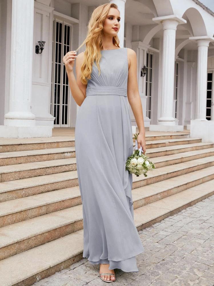 Numbersea Bridesmaid Dresses for Wedding Ruffles Long Formal Prom Gowns 28039 by numbersea