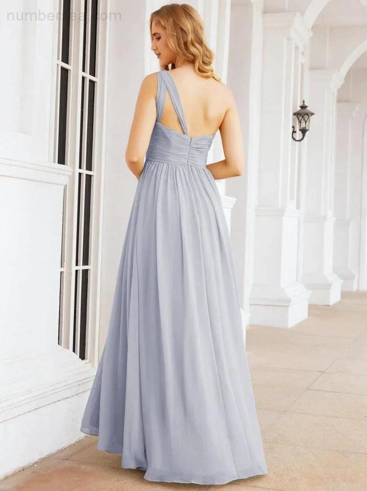 ZapDress One Shoulder Bridesmaid Dresses Long Maxi Formal Evening Party Prom Gowns 28061 (ZD17044)
